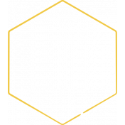 Doodle Yellow Hexagon Large 2