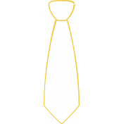 Doodle Yellow Tie