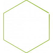 XY Doodle- Lime Hexagon Large 1