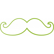 XY Doodle- Lime Moustache 2