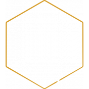 XY Doodle- Mustard Hexagon Large 2