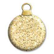 Light gold glitter bauble