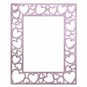 Pink Ombre Multi-Hearts Frame