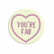 Lovehearts You're Fab yellow