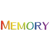 Rainbow 3D Word Art- Memory 2