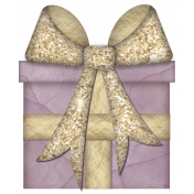 Lilac Gift with Gold Bow