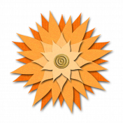 Flower- Orange fabric