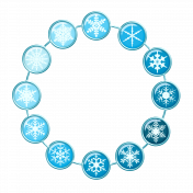 Frame- 12 Snowflakes