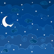 Paper – Cartoon sky (1/4): Night