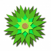 Flower- Green fabric