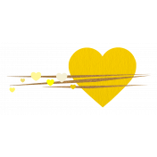 Heart – Happy Valentine in yellow