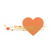 Heart – Happy Valentine in orange