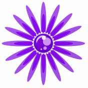 Flower and pearl 1/11- Purple