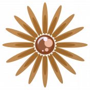 Flower and pearl 4/11- Brown