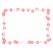 Frame – Rectangle with small transparent flowers