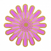 Flower – Purple with gold