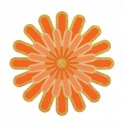 Flower – Orange with gold