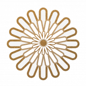 Flower – White with gold