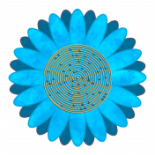 Sunflower in blue