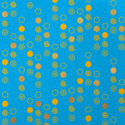 Paper- Dots and spirals on blue