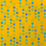 Paper- Dots and spirals on yellow