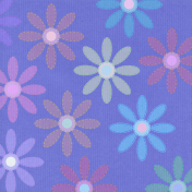 Paper- Colorful flowers on blue