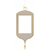 Frame – Christmas rectangle bauble in gold