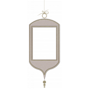 Frame – Christmas rectangle bauble in silver