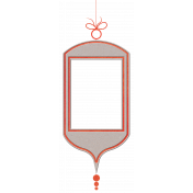 Frame – Christmas rectangle bauble in red