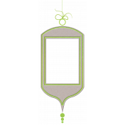 Frame – Christmas rectangle bauble in green