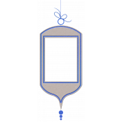 Frame – Christmas rectangle bauble in blue