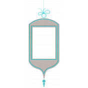 Frame – Christmas rectangle bauble in turquoise