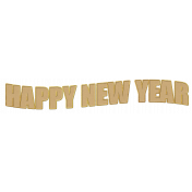 Wordart – Happy New Year kraft and gold