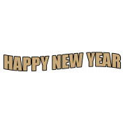 Wordart – Happy New Year kraft and black