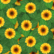 Paper- Sunflowers with their leaves 2