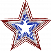 Patriotic Glitter Star