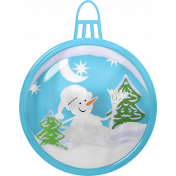 CC Glass Snowman Ornament