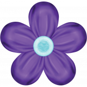 Purple & Aqua Flower