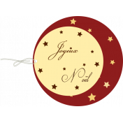 Round label Joyeux Noel-Christmas series 2021