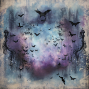 Paper Purple and Blue Bats