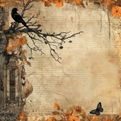 Paper Parchment with Raven