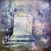 Paper Tombstone on Lavender