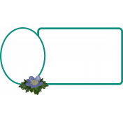 Double With Blue Flower- Teal Frames