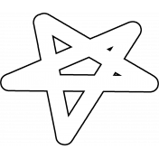 Star Outlined White- Symbols