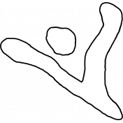 Vee Outlined White- Symbols
