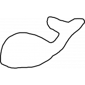 Whale Outlined White- Symbols