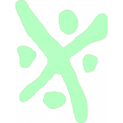 X Dots Outlined Green- Symbols