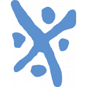 X Dots Outlined Blue- Symbols