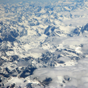 Montain Tops In Cloud Aerial
