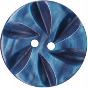 Button Tin- button blue leaf detail